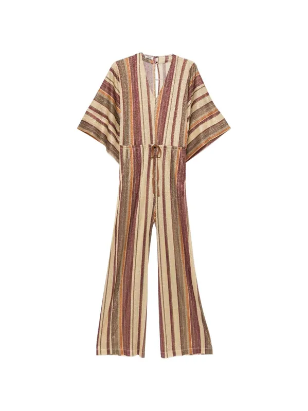 Striped Long Jumpsuit - Siyu