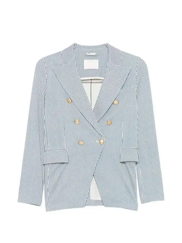 Striped Double-Breasted Jacket