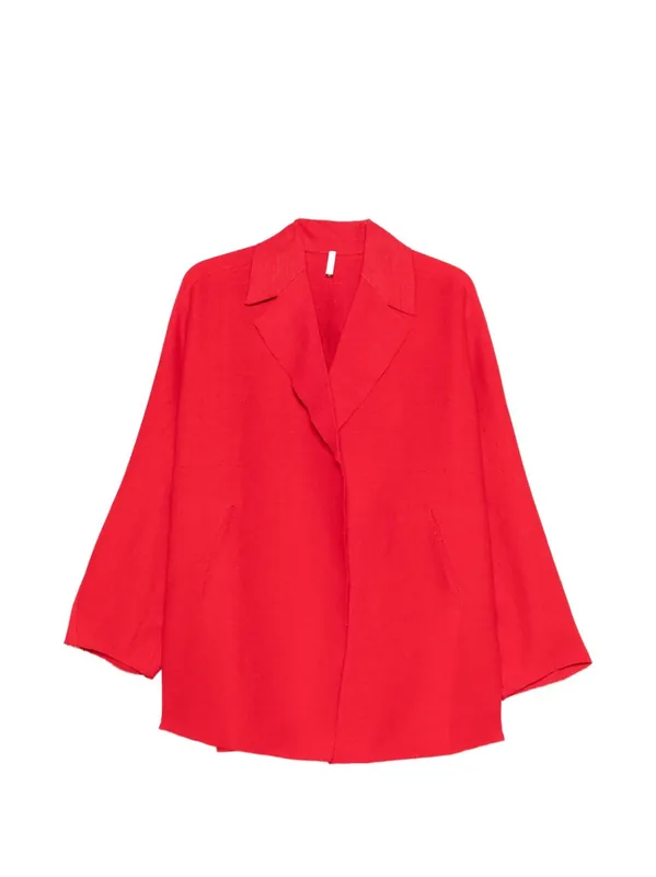 Cotton And Linen Long Blazer - Boboutic