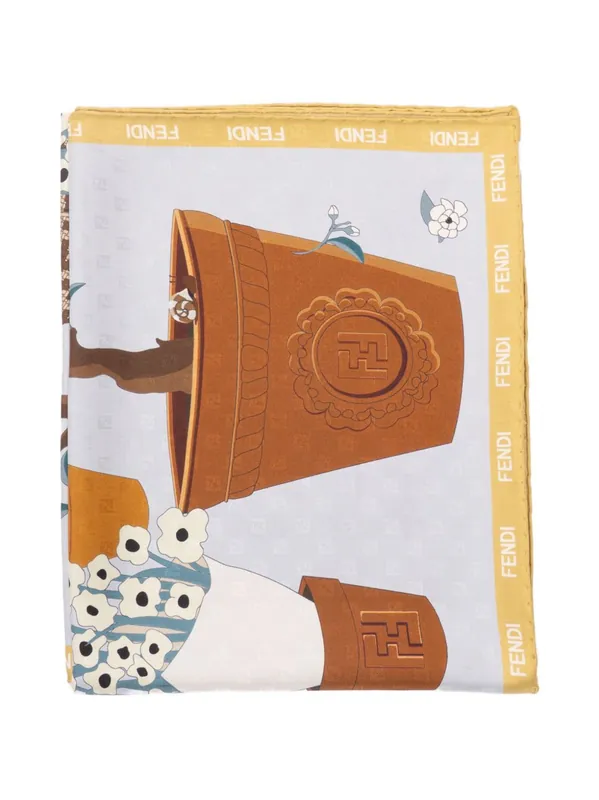 Printed Silk Foulard - Fendi