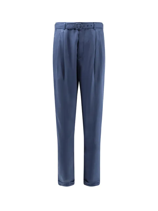 Silk Trousers With Belt - Saint Laurent