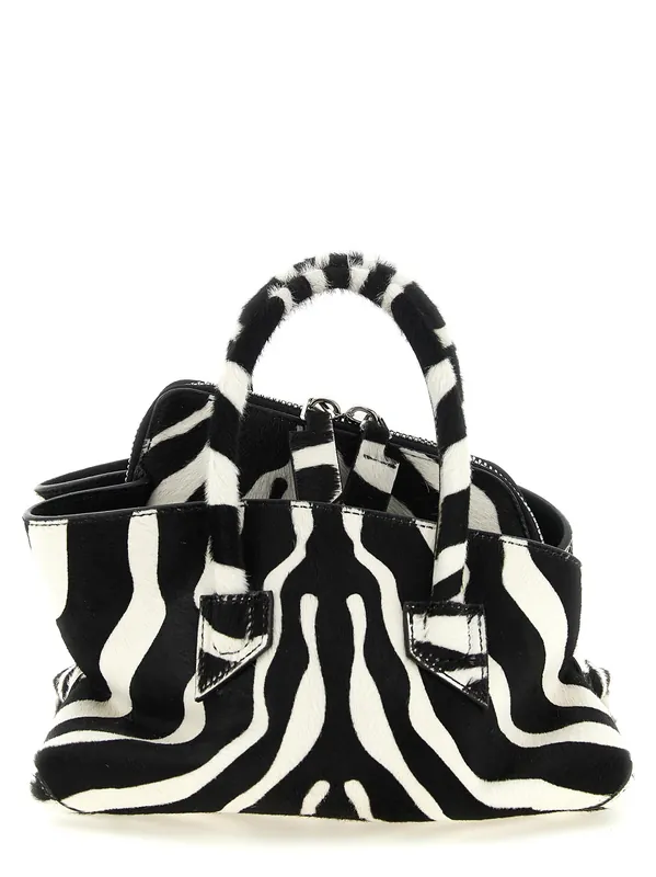 La Passeggiata Mini Hand Bags White/Black - The Attico