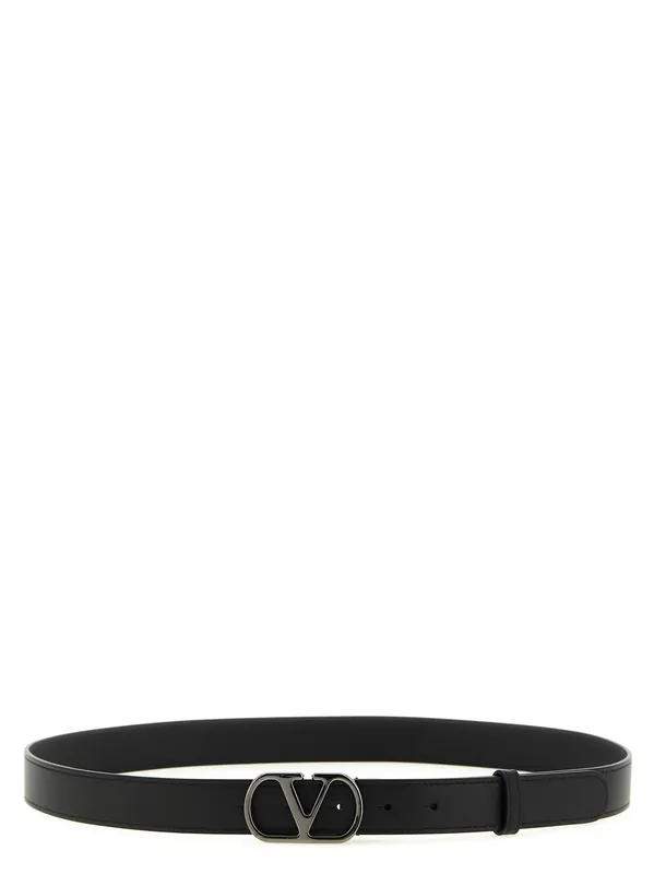 Vlogo Singature Belts Black - Valentino Garavani
