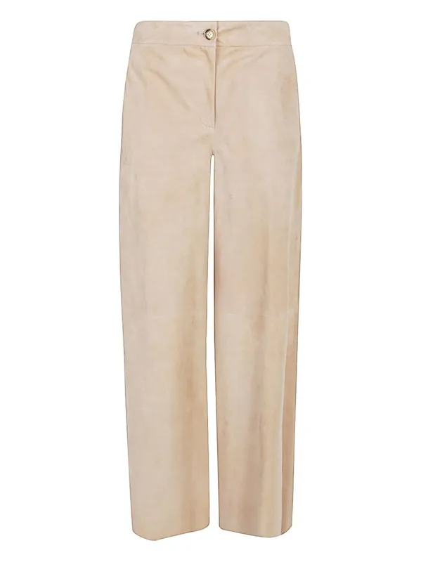 Linen Wide-Leg Trousers
