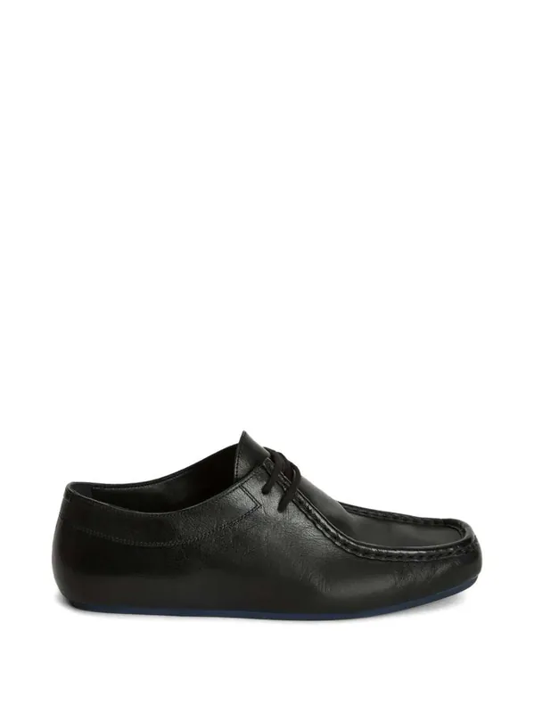 Lace-Up Loafers With Piping