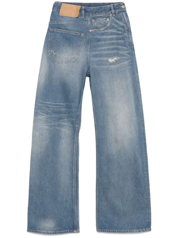Wide-Leg Denim Jeans