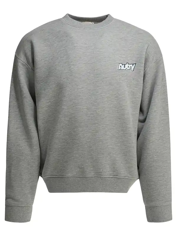 Crewneck Sweatshirt With Logo Sweatshirts Grey - Autry
