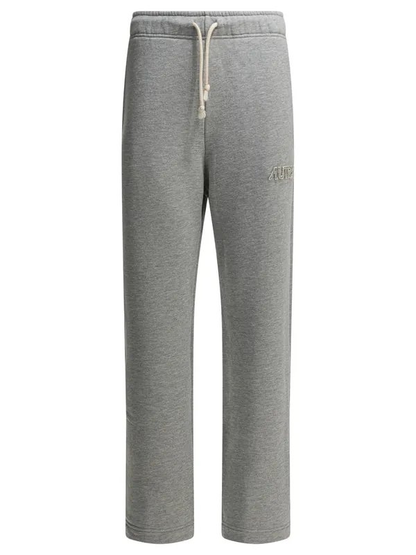 Sports Pants With Logo Trousers Grey - Autry