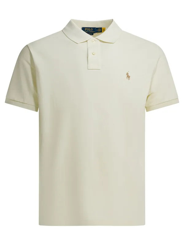 Polo Shirt With Buttons And Logo Polo Shirts White - Polo Ralph Lauren