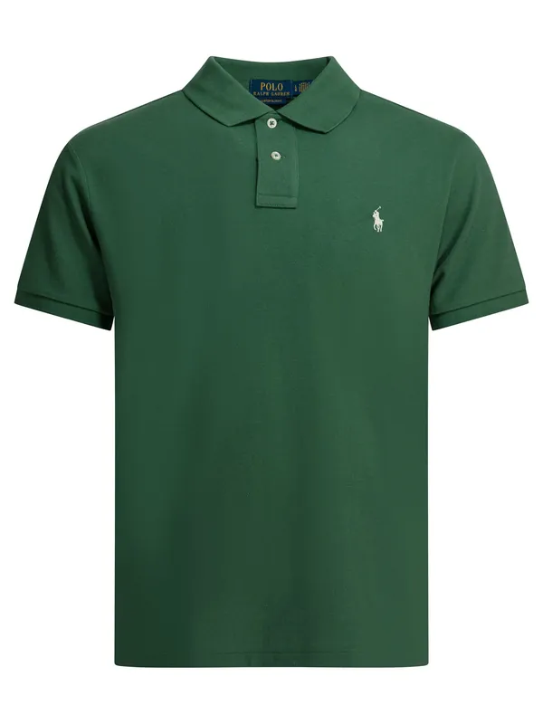 Polo Shirt With Buttons And Logo Polo Shirts Green - Polo Ralph Lauren