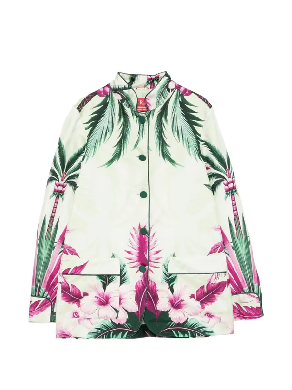 Printed Silk Jacket - F.R.S .