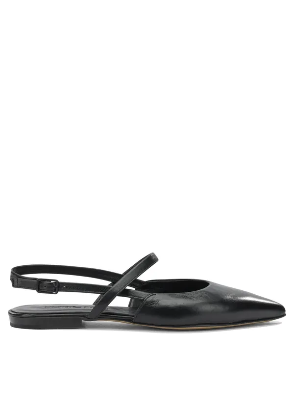 Ballerine Slingback In Pelle Ballerinas Black - Pomme D'Or