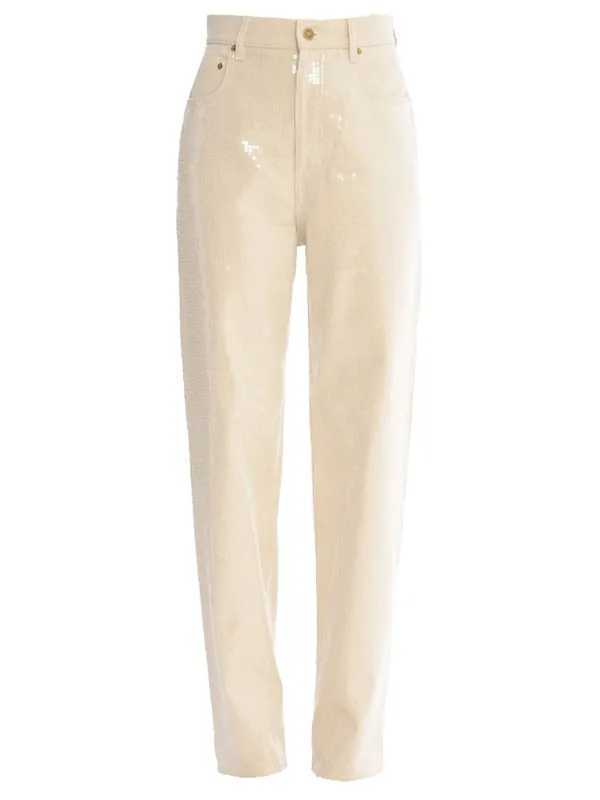 "Kim" Pants With Sequins - Golden Goose