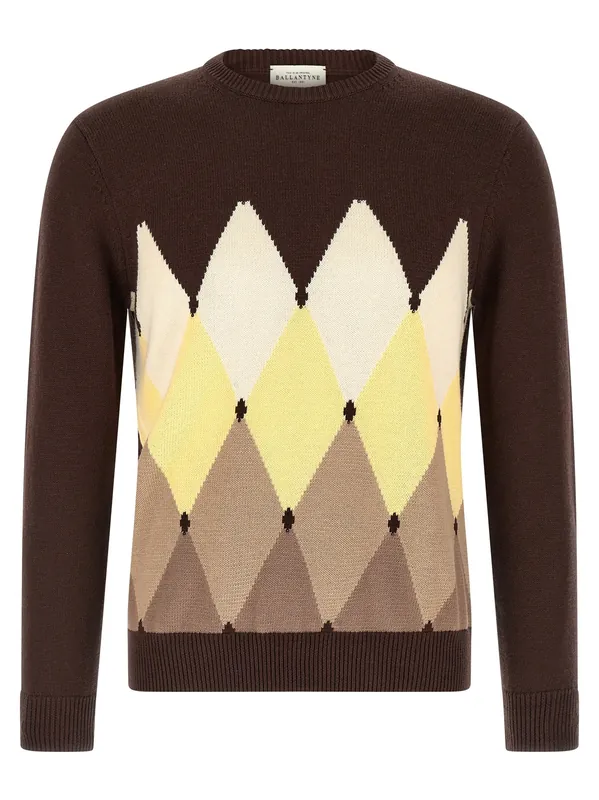 Argyle Sweater Sweaters And Cardigans Brown - Ballantyne