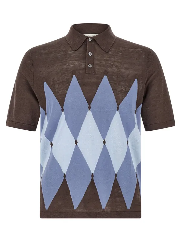 Argyle Polo Brown - Ballantyne