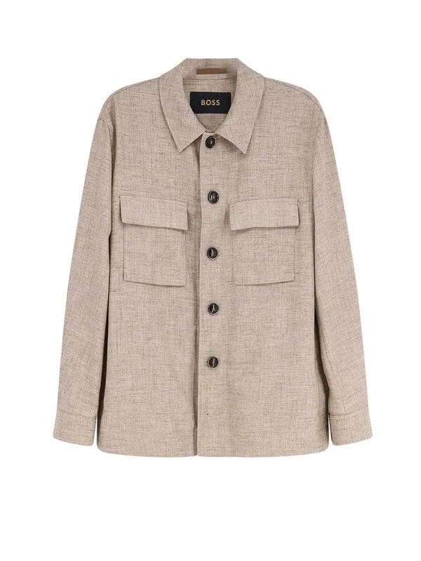 Corvin Virgin Wool, Silk And Linen Jacket - Boss