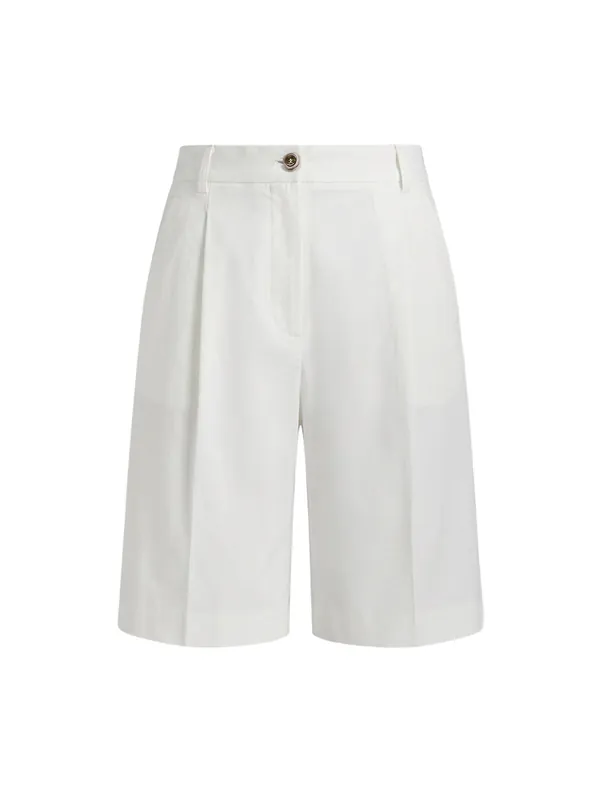 Byrana Linen And Viscose Shorts - Pinko
