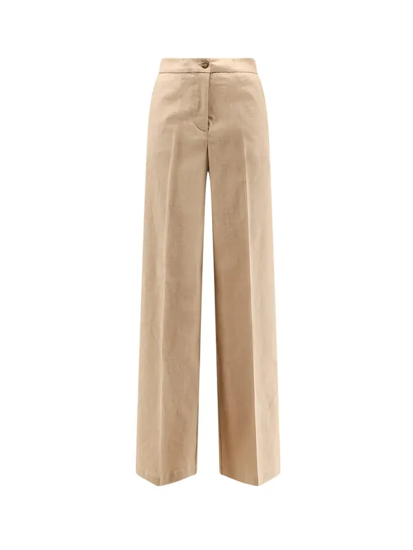 Jacopone Linen And Viscose Trousers - Pinko