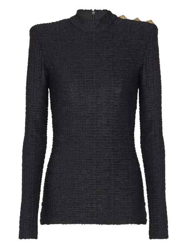 Ls Bouclette Monogrammed Top - Balmain