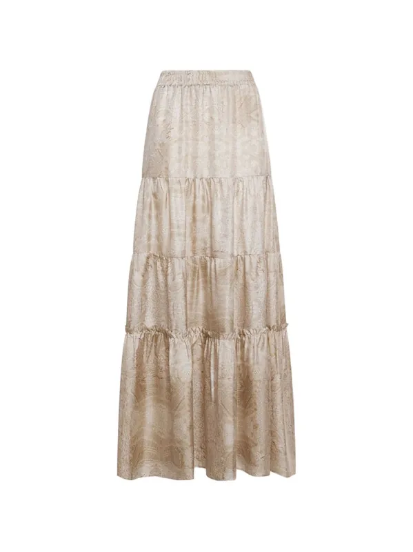 Silk Long Skirt - Pierre Louis Mascia