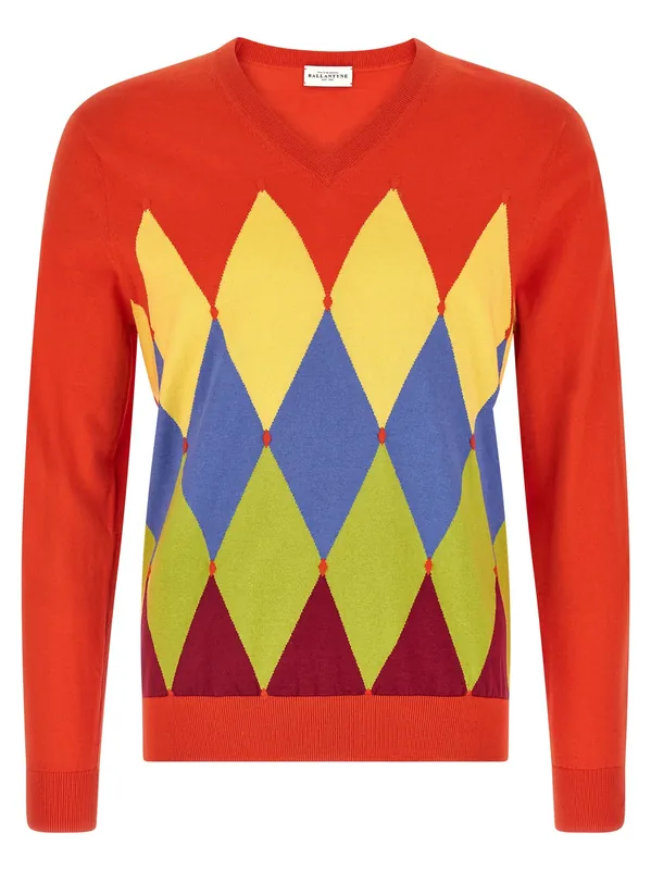 Argyle Sweater Sweaters And Cardigans Red - Ballantyne