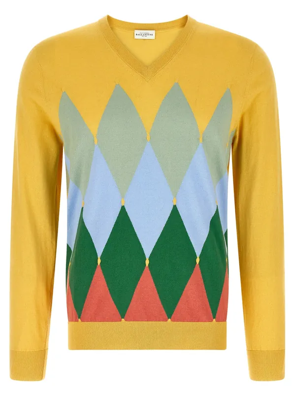 Argyle Sweater Sweaters And Cardigans Yellow - Ballantyne