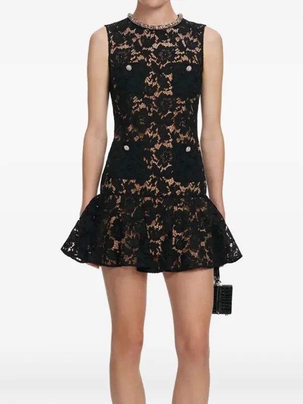 Lace Mini Dress - Self-Portrait