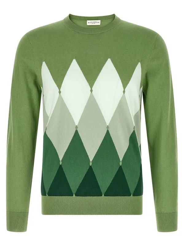 Argyle Sweater Sweaters And Cardigans Green - Ballantyne