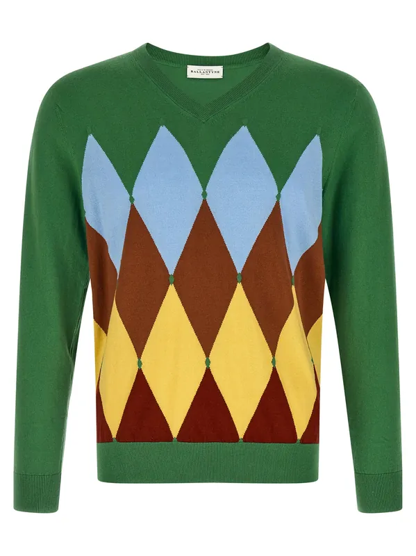 Argyle Sweater Sweaters And Cardigans Green - Ballantyne