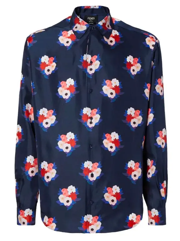 Fendi Bou Shirt In Silk