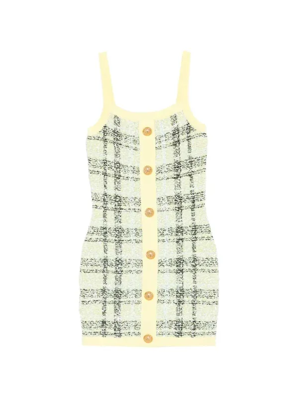 Short Dress With Buttons - Balmain