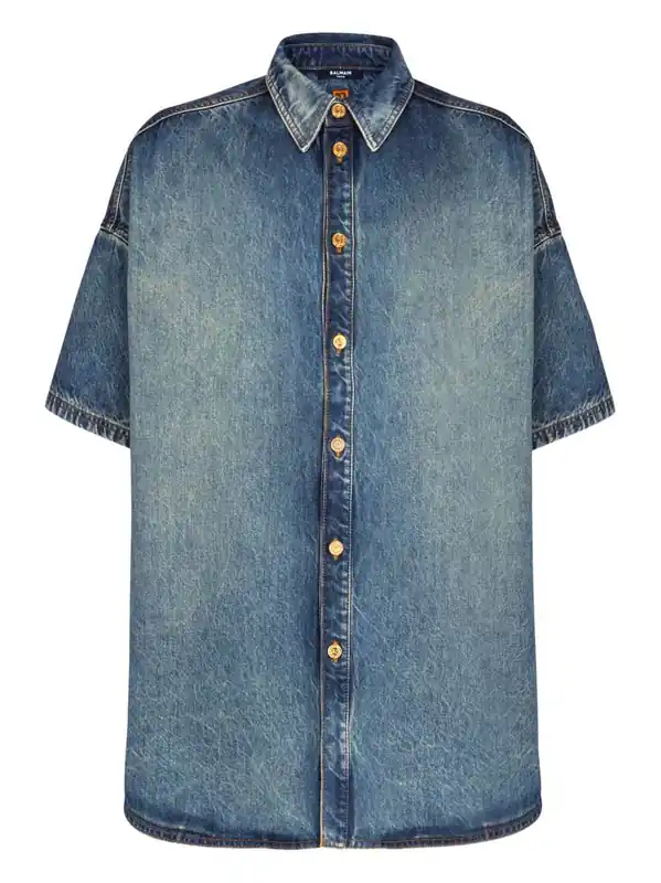 Short-Sleeved Button-Up Shirt