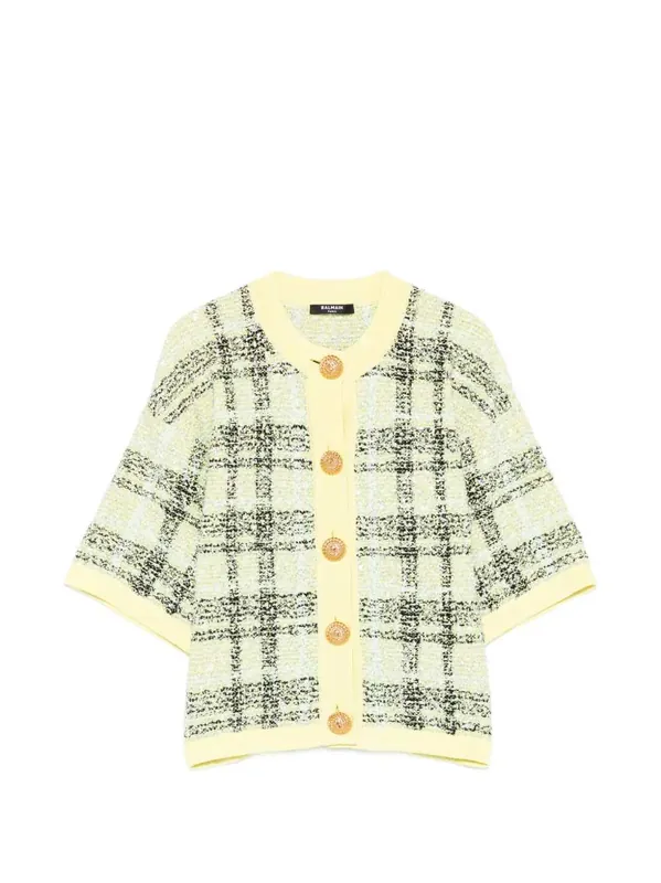 Checked Cardigan - Balmain