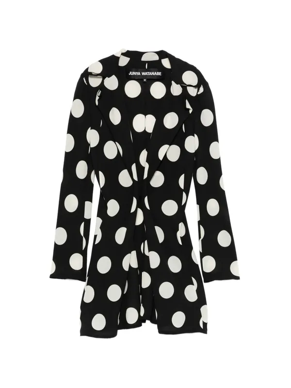 Dotted Single-Breasted Jacket