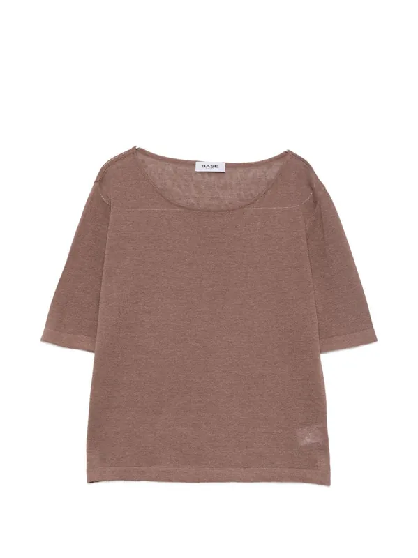 Linen And Cotton Blend Sweater - Base