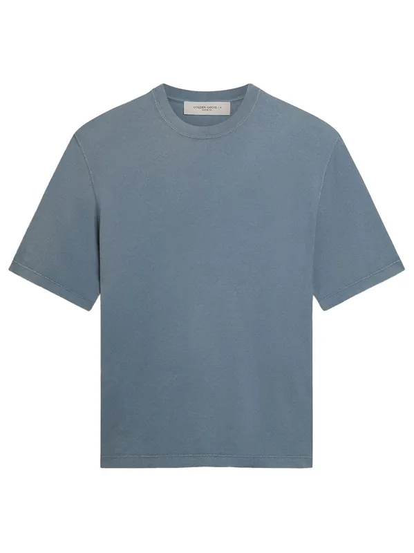 Cotton T-Shirt With Reverse Print On The Back