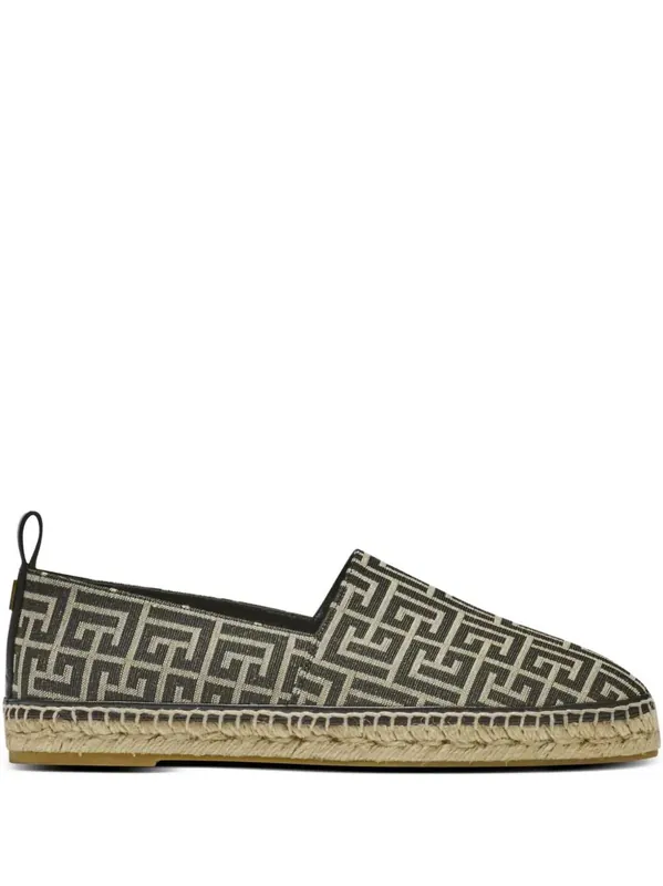 Espadrilles With Monogram Jacquard - Balmain