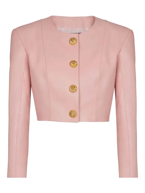 Lambskin Jacket With Buttons - Balmain