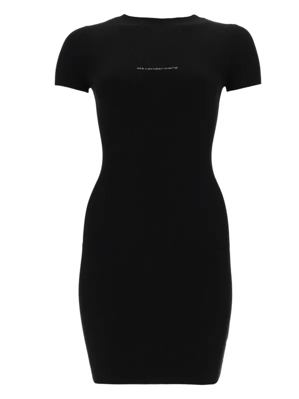 Mini Dress With Logo - Alexander Wang