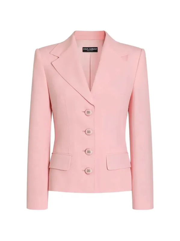 Single-Breasted Printed Twill Jacket