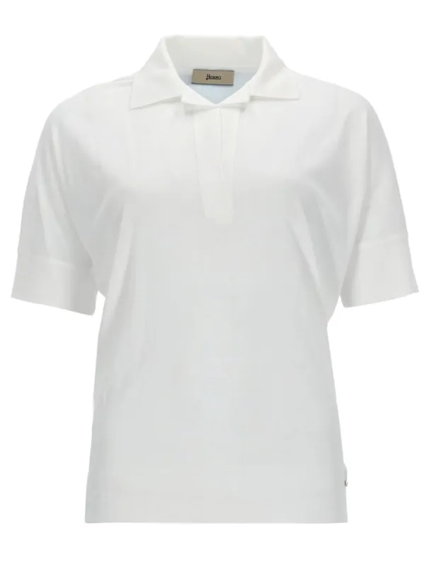 Cotton Blend Polo Shirt - Herno