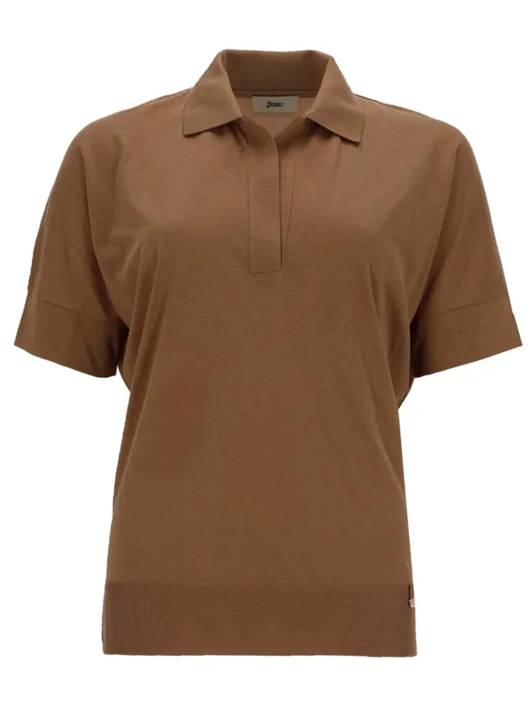 Cotton Blend Polo Shirt - Herno
