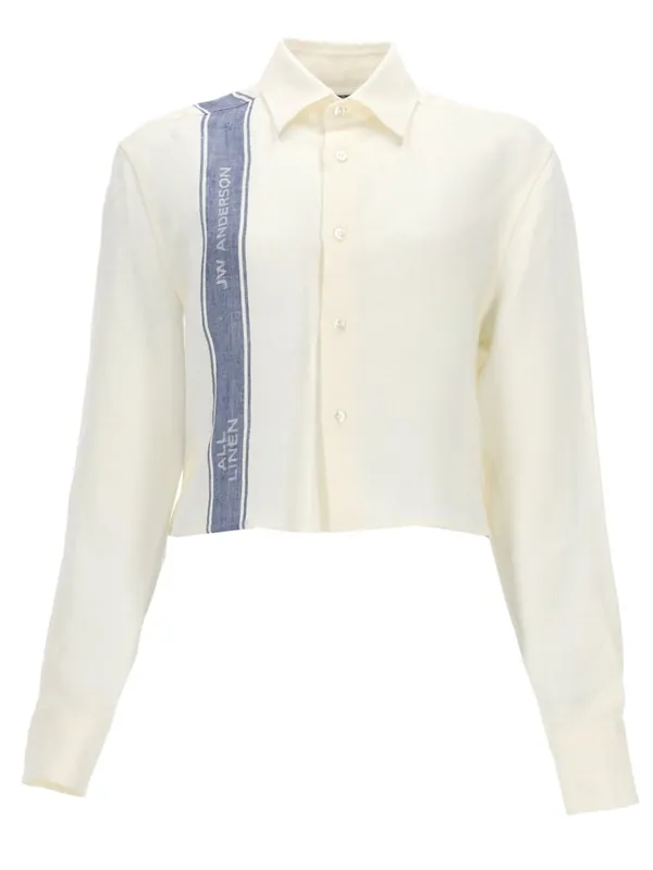 Linen Shirt With Logo - JW Anderson