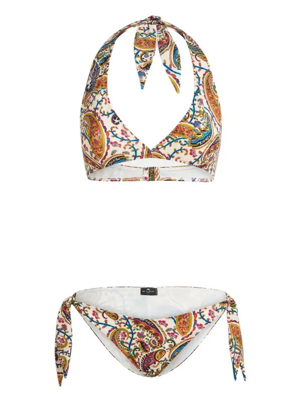 Floral Paisley Triangle Bikini - Etro
