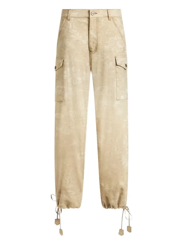 Floral Jacquard Canvas Cargo Trousers - Etro