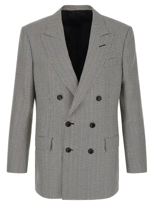 Jacquard Blazer White/Black - Tom Ford