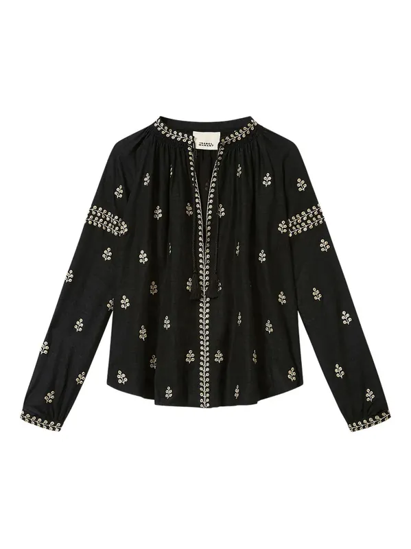 Rodis Embroidered Tussar Silk Blouse - Isabel Marant