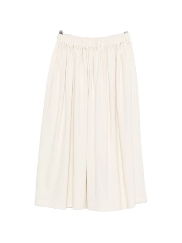 Cotton And Cashmere Midi Skirt - Extreme Cashmere