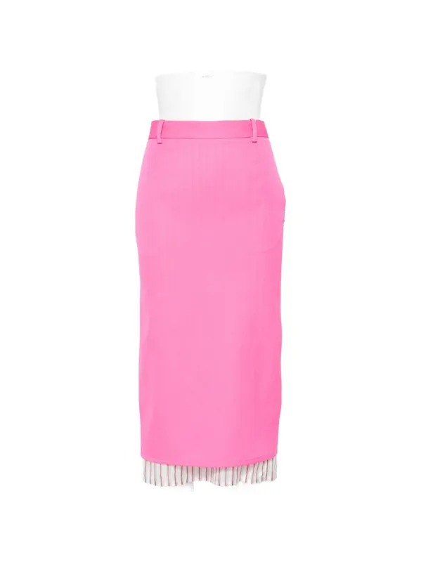 Wool Midi Skirt - The Attico Fashion
