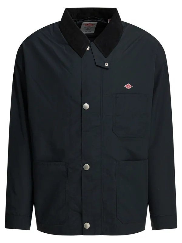 Lightweight Jacket With Logo Jackets And Coats Black - Danton